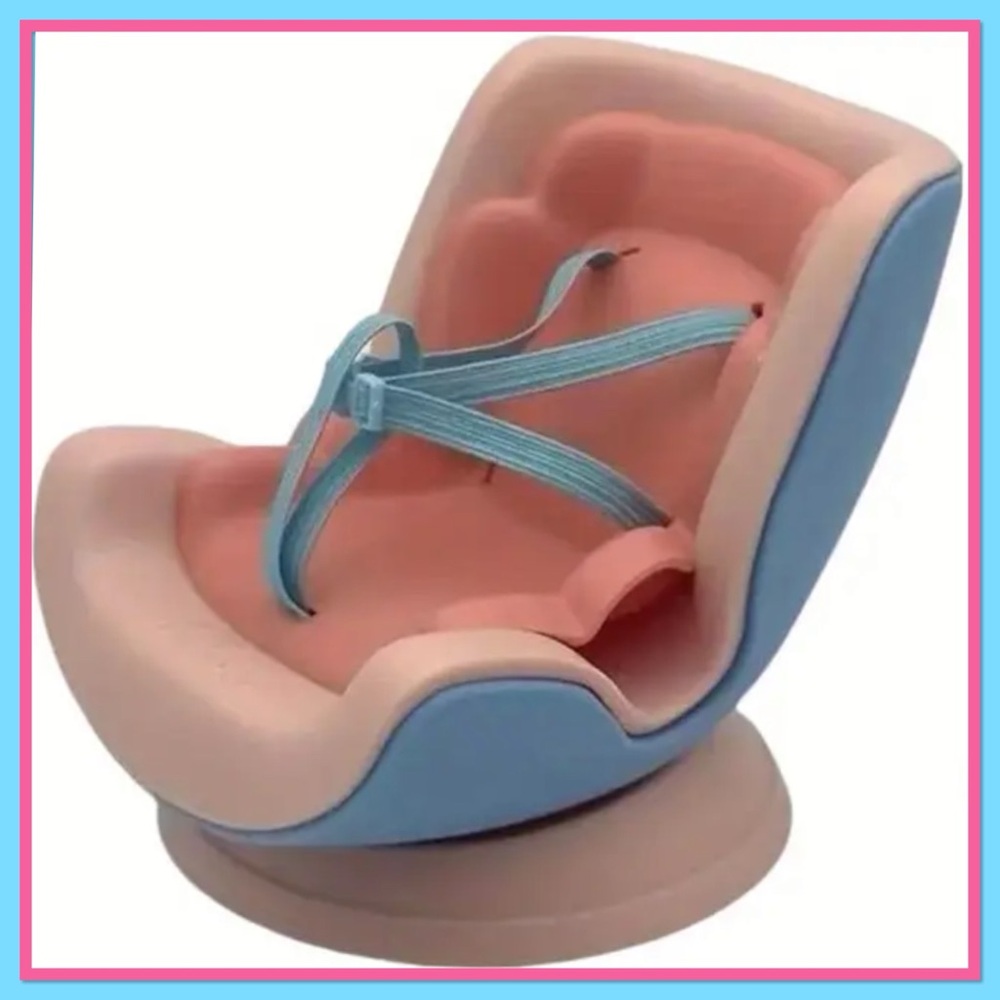 Labubu Car Seat in Pink and Blue